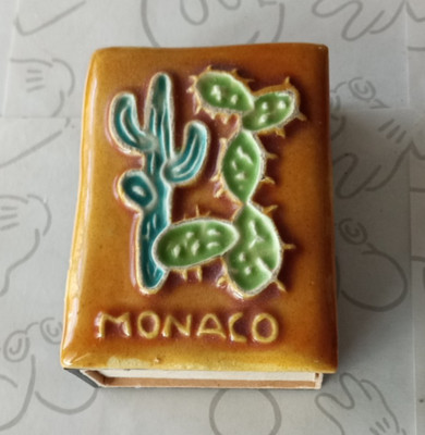 Monaco Matchbox Cover Cactus LIB Depose Vintage Souvenir Matches