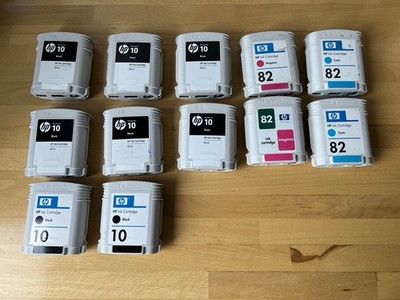 Konvolut original HP Designjet LEERPATRONEN HP 10 HP 82 Black Magenta Cyan leer