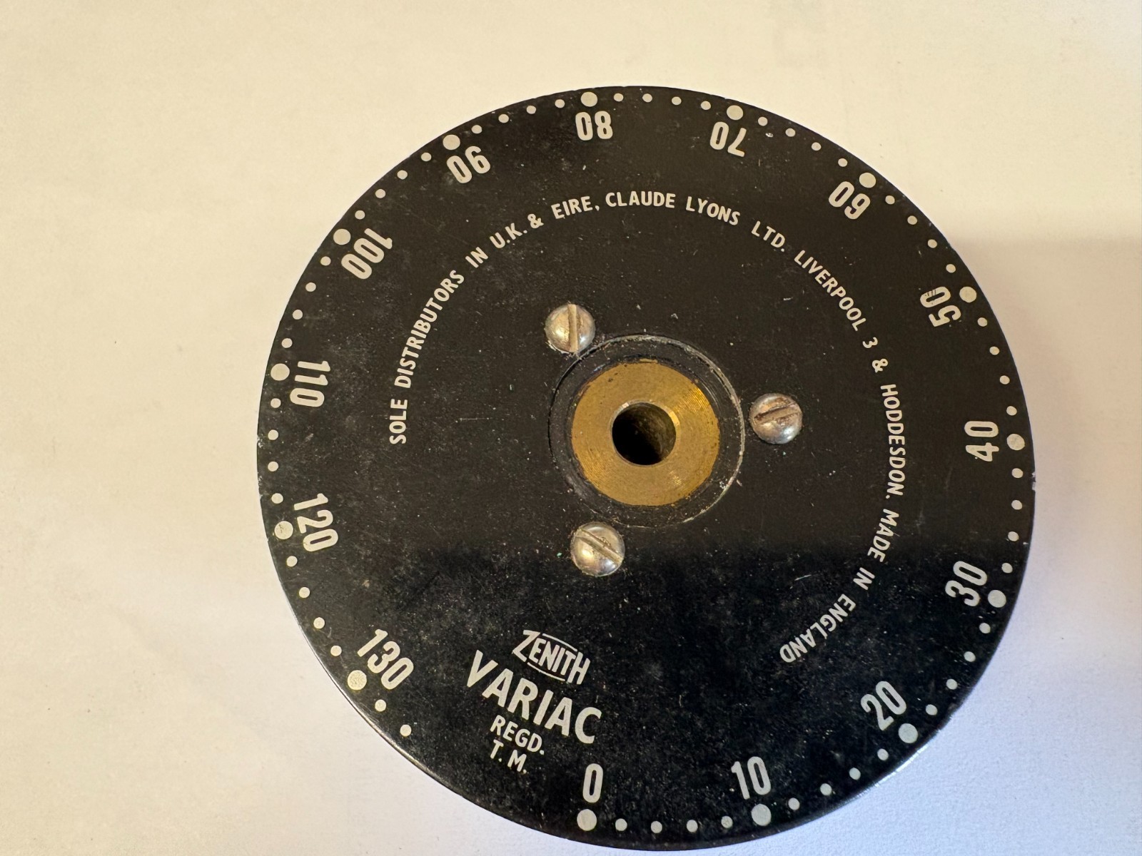 ALUMINIUM CONTROL POINTER KNOB 35MM DIA 7MM ADJUSTABLE SHAFT VINTAGE image 2