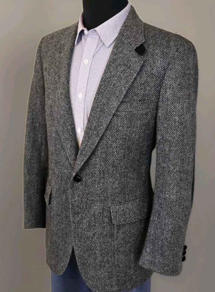 Blazer de Colección Tweed Barrington Lana Hacking Hombres 40R Grano de Cebada Abrigo Deportivo Chaqueta Foto 3 de 4