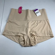 Maidenform Women's Tame Your Tummy Boyshort 2XL Nude Seamless Firm Shapewear NWT