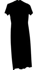 BENSON SMITH Maxi Dress M MAXI Black Velvet Y2K GOTH ROMANTIC EDGY WENDY ADDAMS