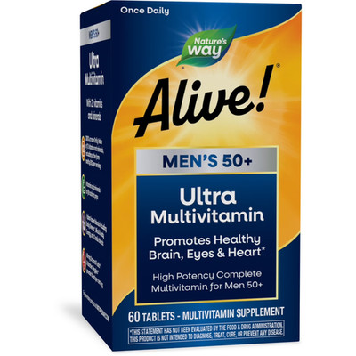Nature S Way Alive! Men S 50+ Ultra Potency Complete Multivitamin, Supports Heal