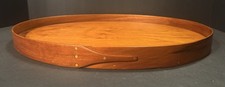 Beautiful Shaker Style ~ Wood Oval Tray 17-3/8” x 12-3/4” x 1-3/8”