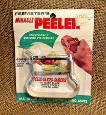 Vintage Feemster's "Miracle Peeler" Vegetable Peeler Peels Slices Shreds NEW