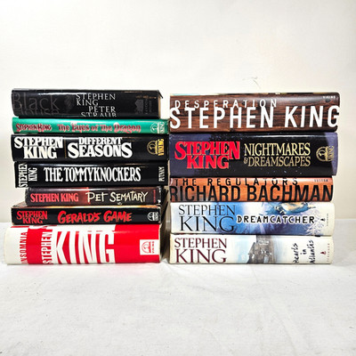 Lot of 12 Stephen King Horror Hardcover Books w/DJs - 6 First Edition / Printing