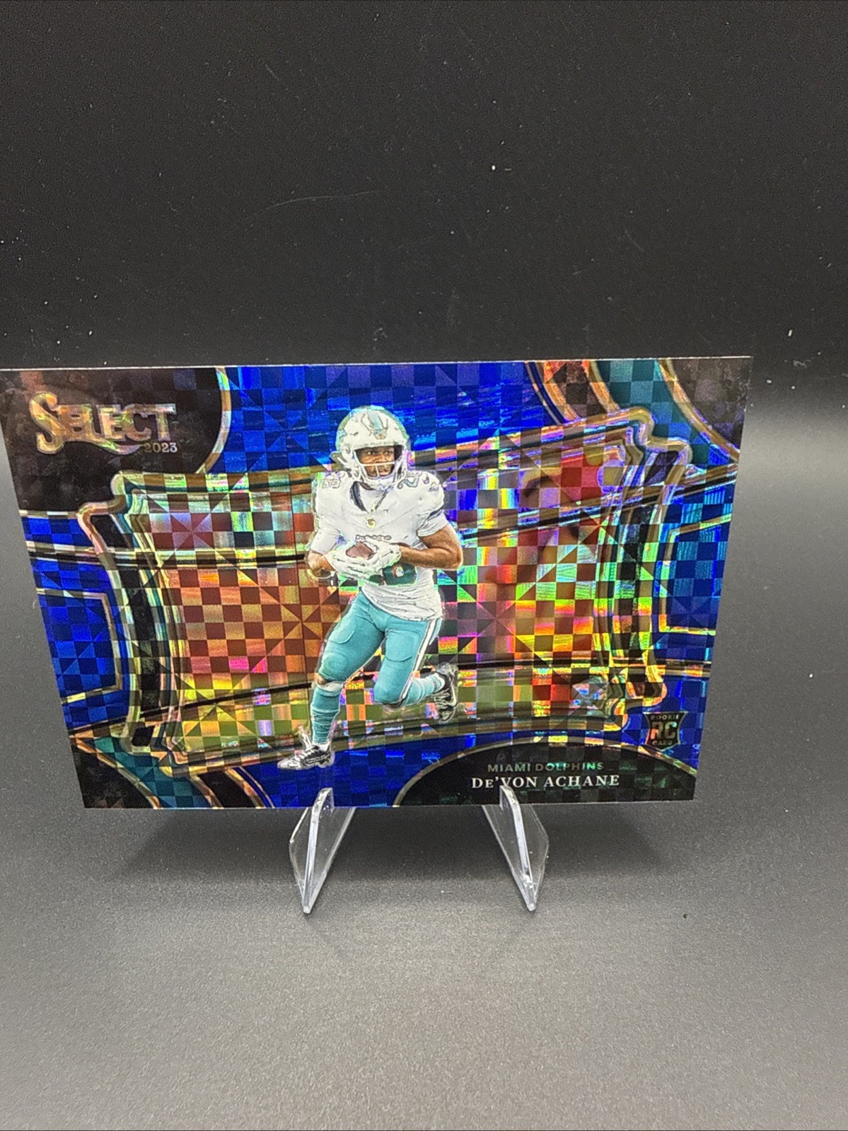 2023 Panini Select De'Von Achane RC /49 Blue Prizm Field Level #359