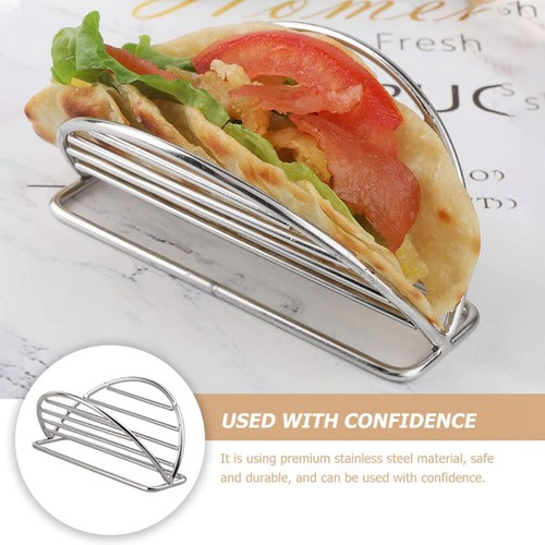 3-Teiliger Taco-Halter, Ständer, Taco-Rack Aus Edelstahl, Taco-Tablett für 9611 - Bild 5 von 8