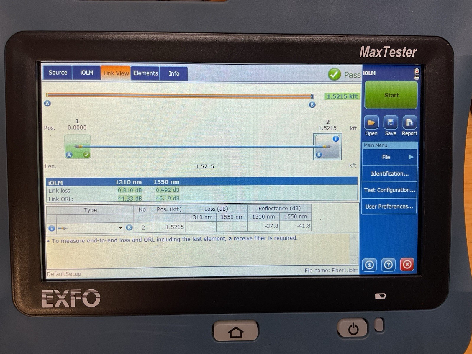 Exfo MaxTester MAX-720C Q1 Quad OTDR iOLM MM/SM 850/1300 1310/1550