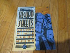 Battletech Record Sheets Volume 1 Light Mechs 1647