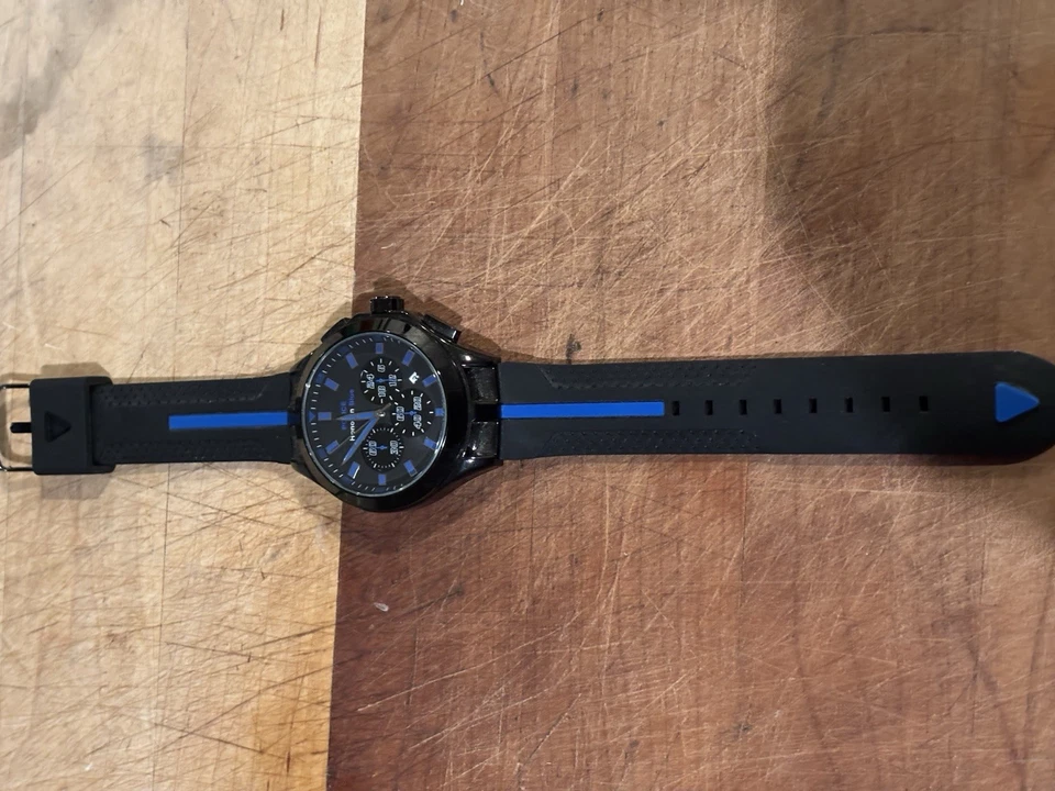 Reloj Pulsera Hombre POLICE "Honor in Blue" - Edición Línea Fina Negra y Azul Foto 4 de 4