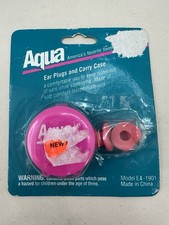 Aqua Sport Ear Plugs and Carry Case EA-1901 Brand New - Pink New Old Stock