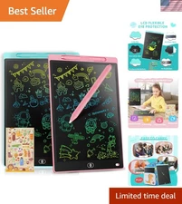 Portable 8.5-Inch LCD Drawing Pad - Educational Toys for Ages 3-8 in Pink & Blue