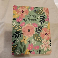 SM&CO Daily Planner Floral Design Paperback Spiral Bound.