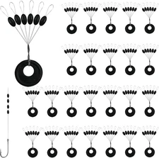 1200 Pcs Fishing Bobber Stops Rubber Beads Line Stoppers with Smart Speed Kit