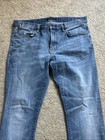 John Varvatos Men's Blue Jeans Size 33x28, Slim Fit, Stretch, Faded Denim — photo 2