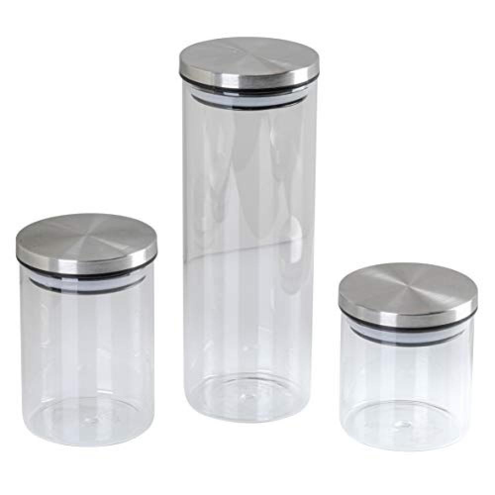 Tris Barattoli Cucina Axentia Vetro Borosilicato Offerta Set 3