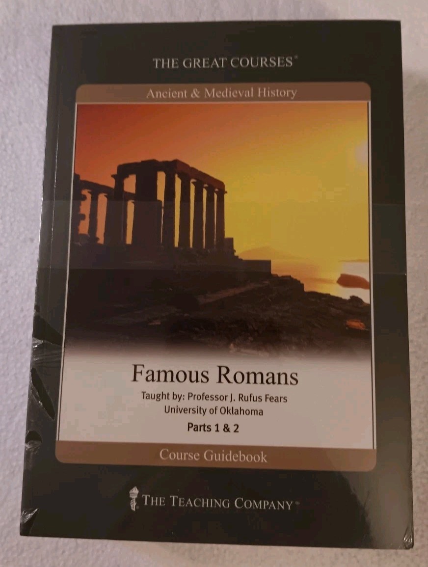 Great Courses: Famous Romans 4 DVD's + Guidebooks  J. Rufus Fears NEW & SEALED