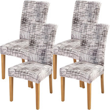 Chair Covers for Dining Chairs Set of 4,Beige Stretch Dining Room Chair Cover Ki