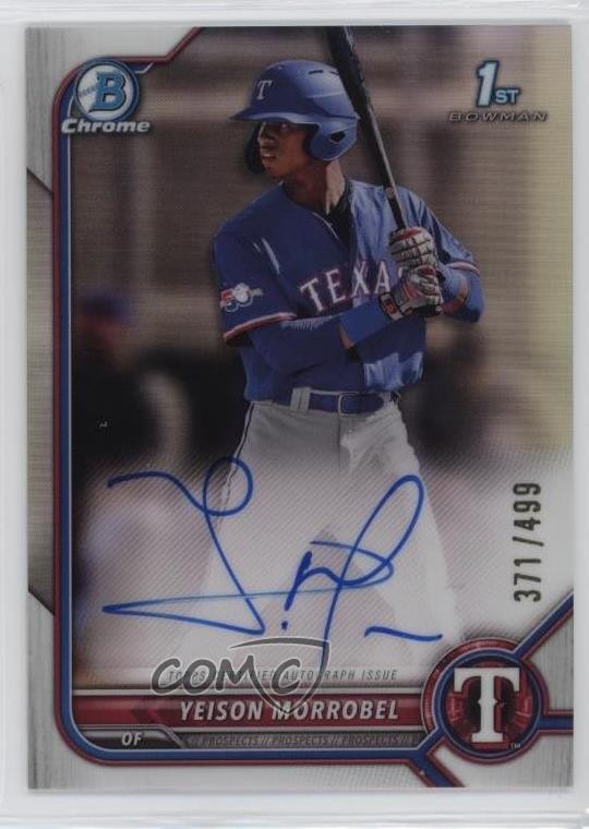 2022 Bowman Chrome Prospect Refractor 371/499 Yeison Morrobel #CPA-YML Auto