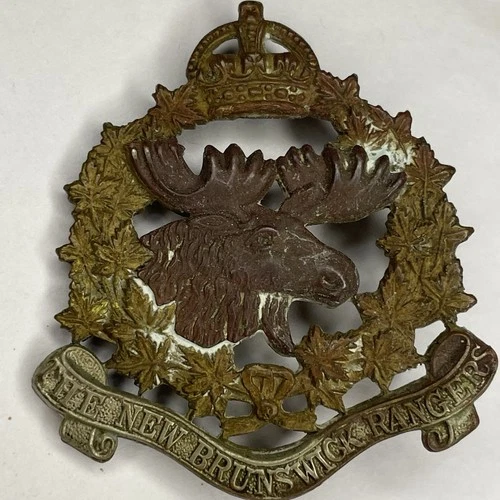 WWII WW2 Canada Military New Brunswick Rangers Cap Badge