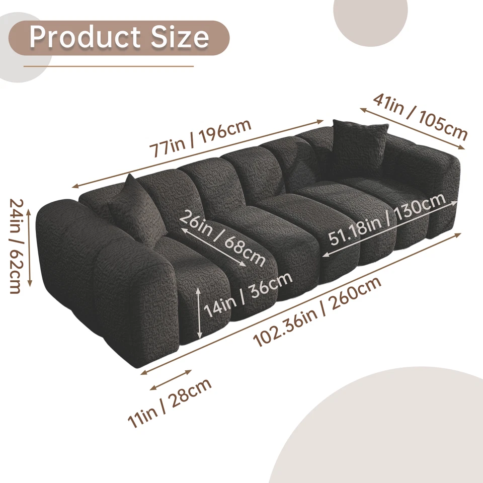 Chesterfield Sofa Sectional Sofa Modular Sofa Chaise Lounge Sofa Bed Tatami Sofa - Image 3 of 4