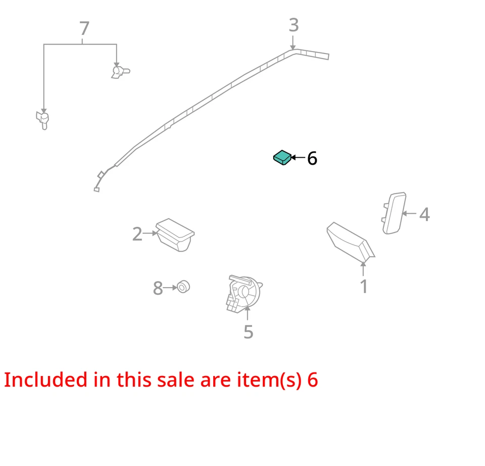 Módulo de control de bolsa de aire de airbag Lincoln MKX 2007-2010 OEM LKQ Foto 4 de 4