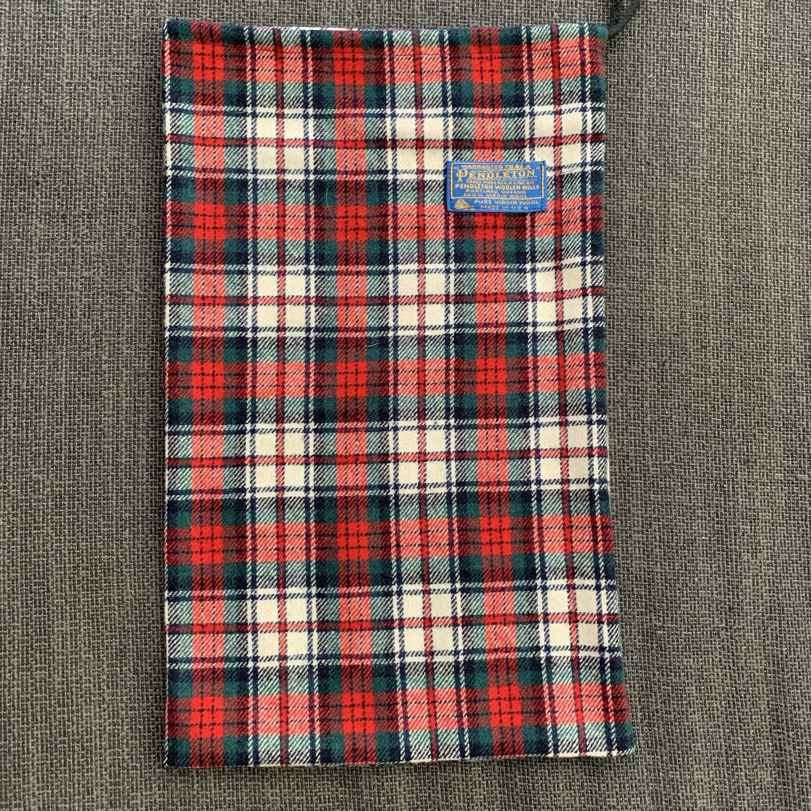 Pendleton Wool Handmade Drawstring Bag Tote Tarta… - image 1