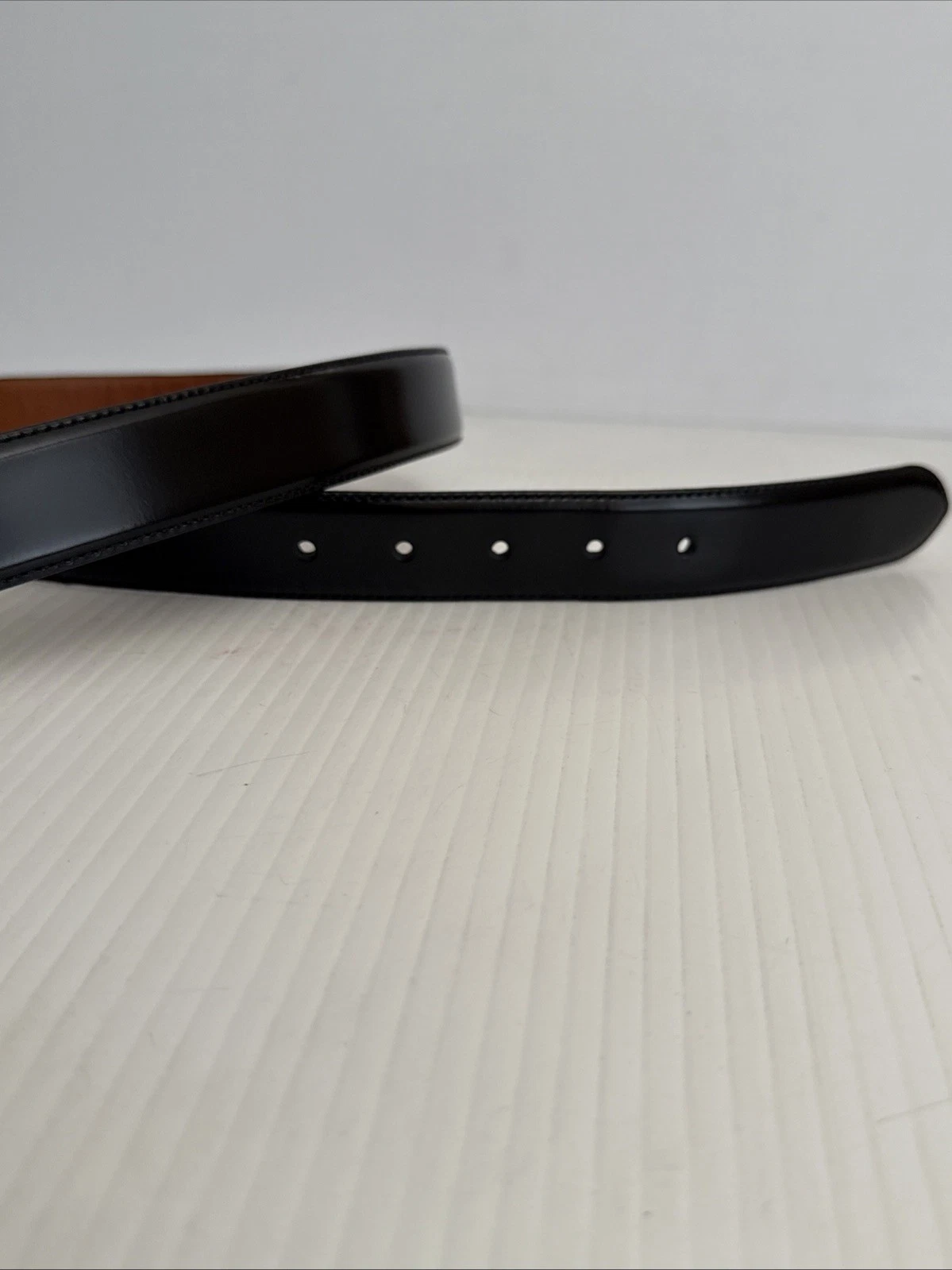 Coach Cintura Uomo Vintage Classica Pelle Verniciata Lucida Elegante Nero Lucido 40