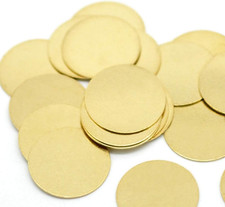 100 Brass round 5/8 Inch Thin Metal Stamping Blanks 16Mm Diameter Circle Brass D