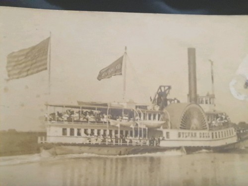 UNDIVIDED BACK RPPC REAL PHOTO POSTCARD SYLVAN DELL STEAMBOAT BRIDGETON NJ C1900 - Picture 3 of 6