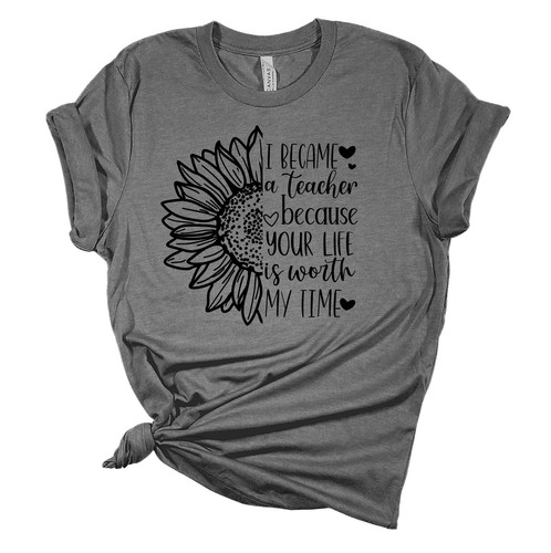 Inspirational Teacher Sunflower Teacher Appreciation Ladies Short Sleeve - 第 1/12 張圖片