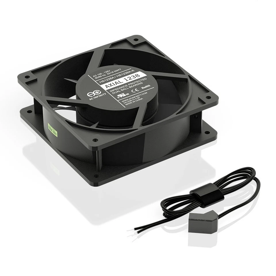 AXIAL 1238W, Muffin Fan, 120V AC 120mm x 38mm High Speed, for DIY Cooling Ven... - Image 2 of 4