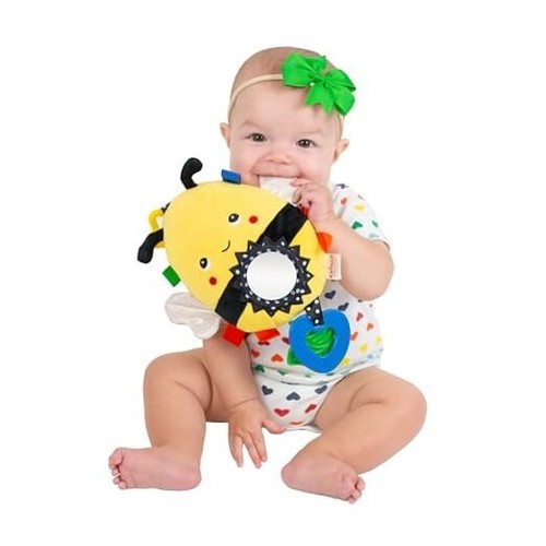 Squish 'N Play Bee Activity Toy - Multi-Sensory Learning Baby Toy - Stroller,
