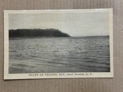 Postcard Good Ground Hampton Bays NY New York Bluff Peconic Bay Vintage PC