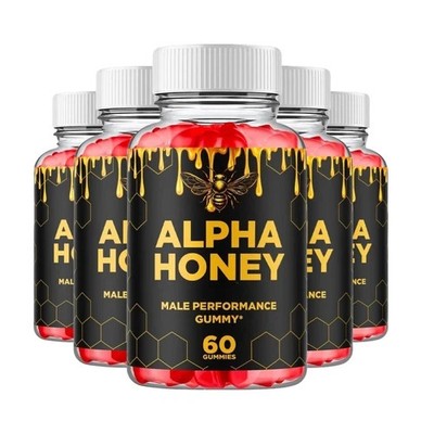 5-Pack Alpha Honey Gummies - AlphaHoney Male Support Gummies - 300 Gummies