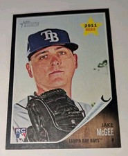 2011 Topps Heritage # C3 Jake McGee Black  Border Parallel Tampa Bay Rays Rookie