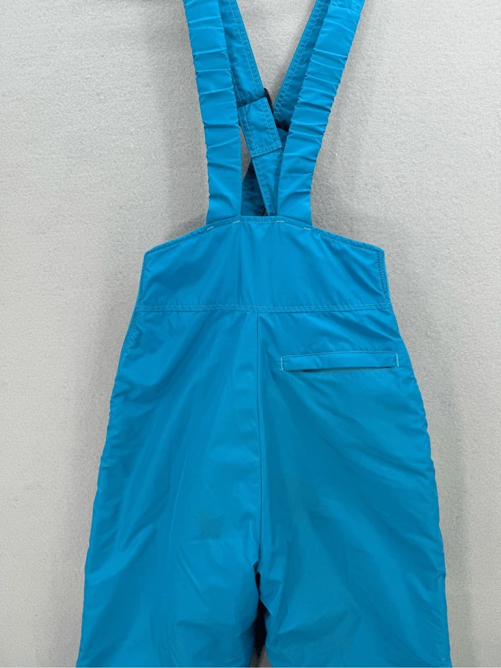 Traje de esquí snowboard aislado con babero azul Columbia de colección de los 90 para mujer talla yo Foto 3 de 4