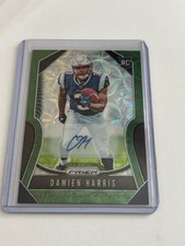 2019 Prizm DAMIEN HARRIS Green Scope Prizm ROOKIE AUTOGRAPH #'d 26/75 - PATRIOTS