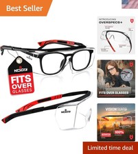 Over-the-Glasses Safety Eyewear with Wraparound Lens  Scratch-Resistant Design