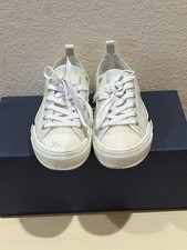 Christian DIOR B23 Oblique Alabaster Low-Top Sneakers Men's 39 US 8 White