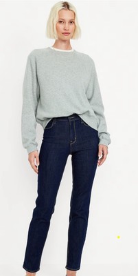 Old Navy WOW High Rise Straight Stretch 5-pocket Dark Blue Jeans 12L