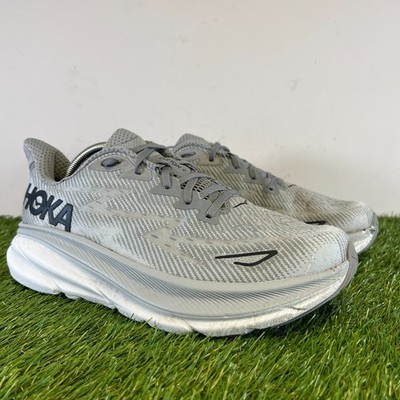Hoka One One Turnschuhe Größe 9,5 Herren Grau Clifton 9 Komfort Gehen Laufschuhe