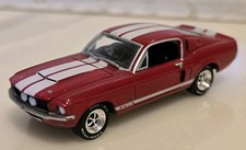 Greenlight 1967 Ford Mustang Shelby GT500 Diecast Car 1:64 Red Whit Loose Detail