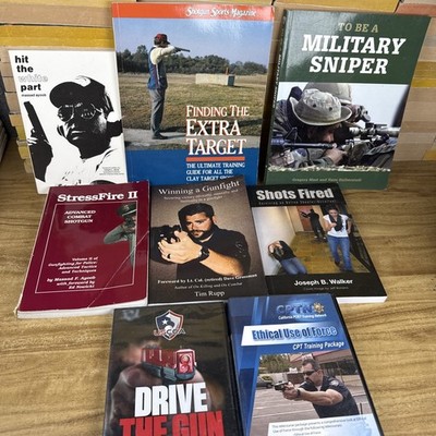 Lot Of 8 Gun Shooting Self Defense Target Training Practice Books 2 DVD