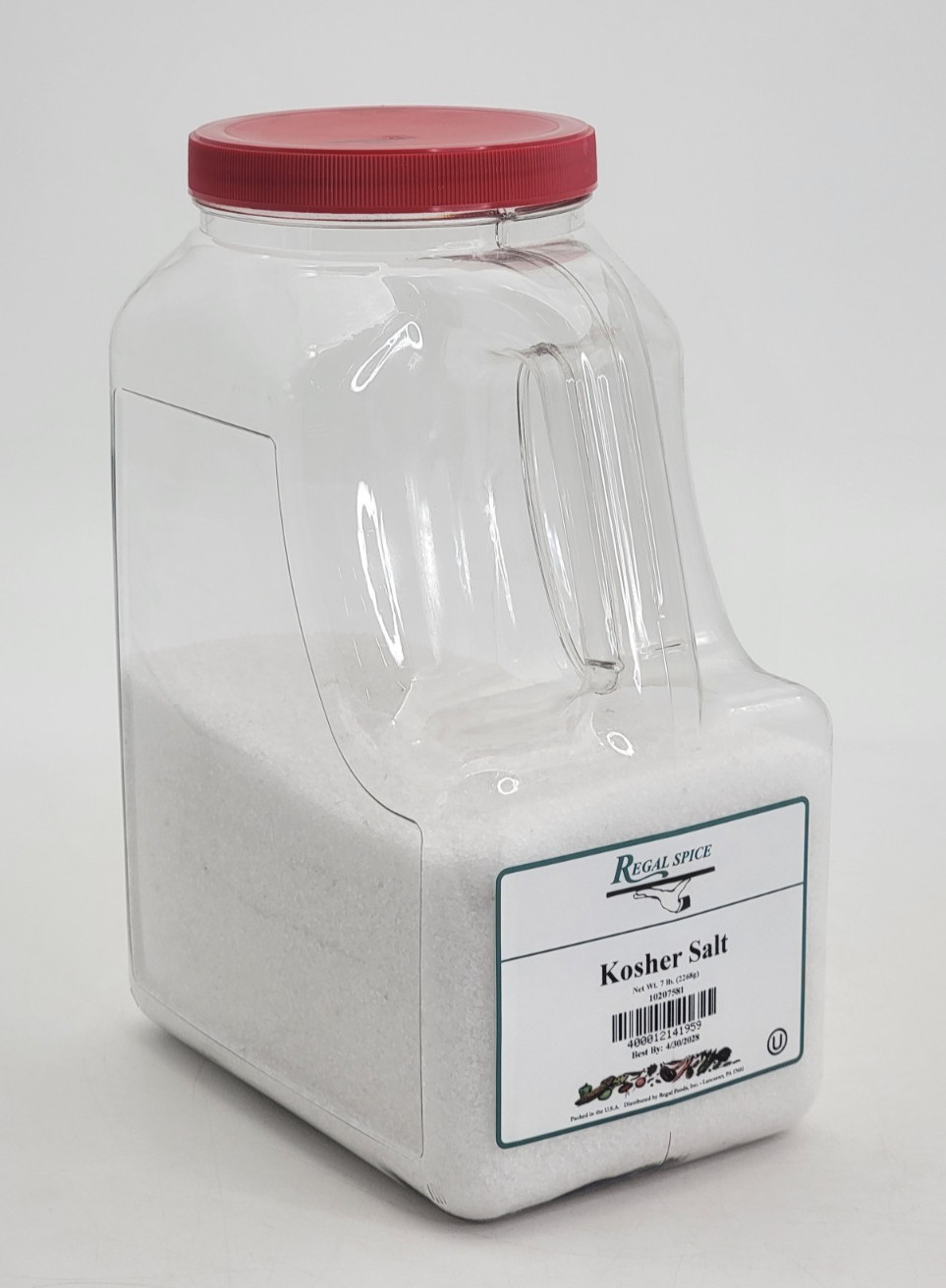 Regal Spice Extra Coarse Kosher Salt 7 lb per Jug - Sealed - Best by: 4/30/2028