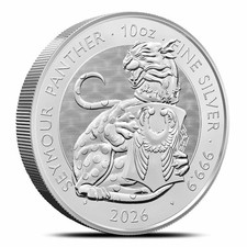 2026 10 oz British Silver Tudor Beasts Seymour Panther Coin (BU) 74.78 per troy oz