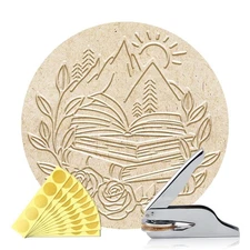 Book Embosser Personalized Mountain Book Pattern Book Stamp, Durable Library ...