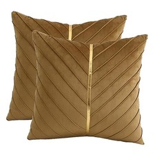 Velvet Throw Pillow Covers 26x26 inch Pack of 2 26" x 26" Pack of 2 Brown