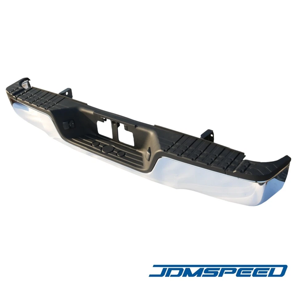 Хромированный задний бампер в сборе для 2007-2013 Toyota Tundra без отверстий датчика - Изображение 2 из 4